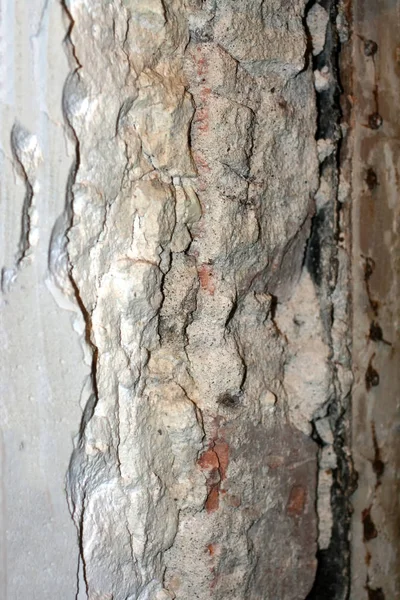 Texture murale in calcestruzzo rotto. Riparazione in appartamento . — Foto Stock