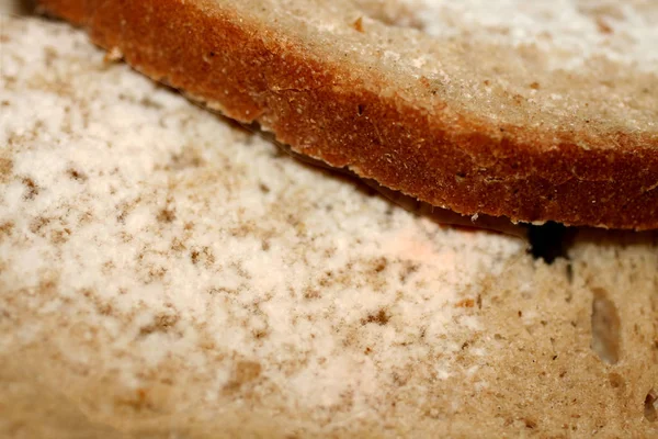 Mold Dalam Roti Roti Kasar Kerusakan Bawah Standar — Stok Foto