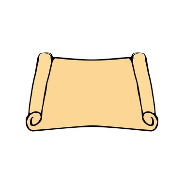 İbranice Bibles genişletilmiş biçimde kaydırma. El çizmek. Vektör illüstrasyon izole arka plan üzerinde.