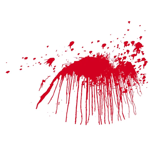 Een plek van bloed. Vlekken bloed splatter. Vector illustratie op geïsoleerde achtergrond. — Stockvector