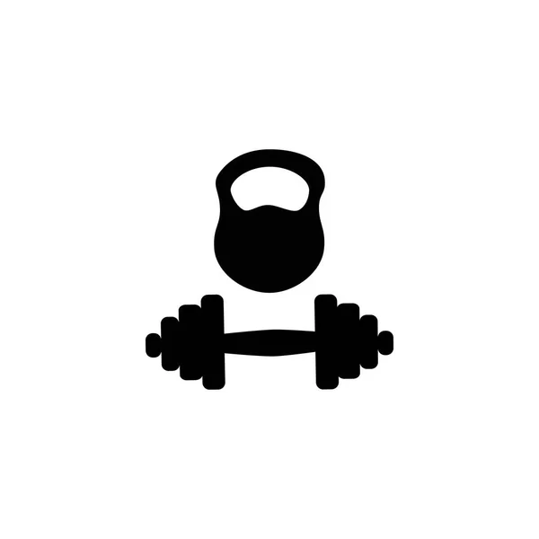 Black silhouette of weights and dumbbells. Vector illustration on isolated background — Stock Vector