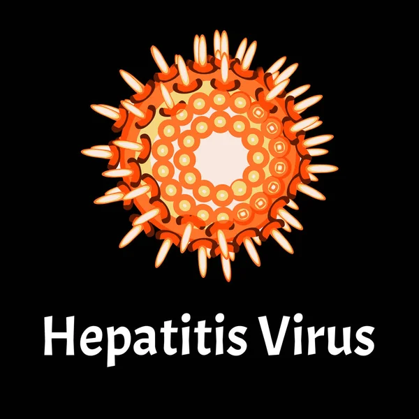 Estructura del virus de la hepatitis. Infección viral Hepatitis. Enfermedades de transmisión sexual. Infografías. Ilustración vectorial sobre fondo aislado . — Vector de stock
