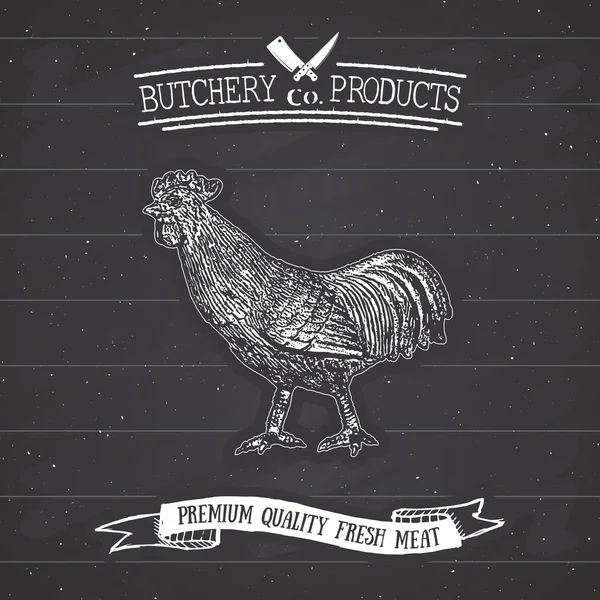 Butcher Shop Vintage Godło Rzeź Logo Szablon — Wektor stockowy