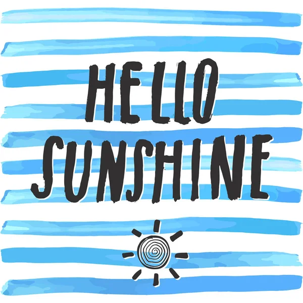 Romantisk Sommar Citat Hello Sunshine — Stock vektor