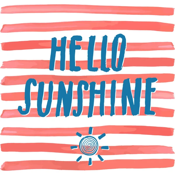 Romantyczne Lato Cytat Hello Sunshine — Wektor stockowy