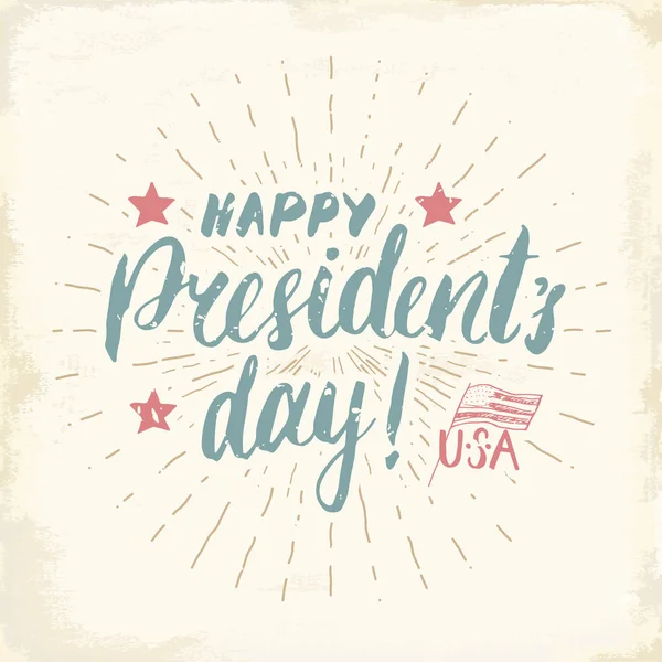 Mutlu Başkanlar Günü Tebrik Kartı — Stok Vektör