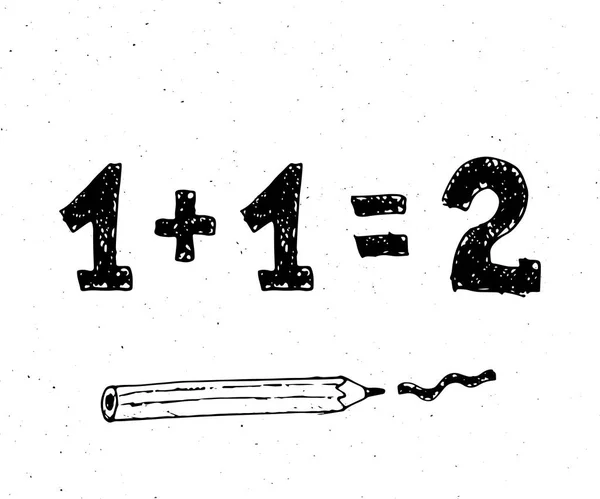 Zurück Zur Schulformel Mit Pensil Vektorillustration — Stockvektor