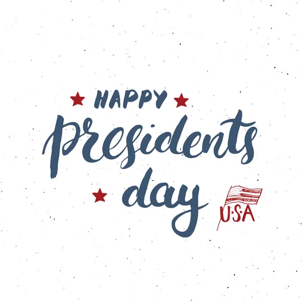 Mutlu Başkanlar Günü Vintage Usa Tebrik Kartı Amerika Birleşik Devletleri — Stok Vektör