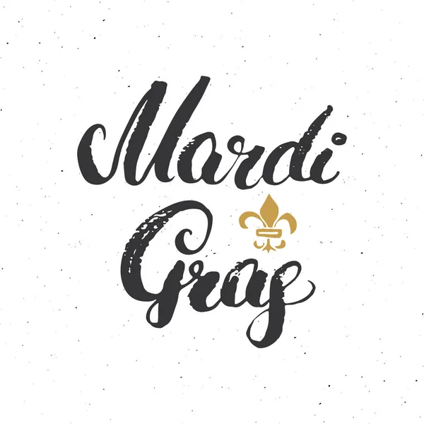 Mardi Gras Kaligrafi Harfleri Typographic Tebrik Kartı Tasarımı Tatil Kutlaması — Stok Vektör