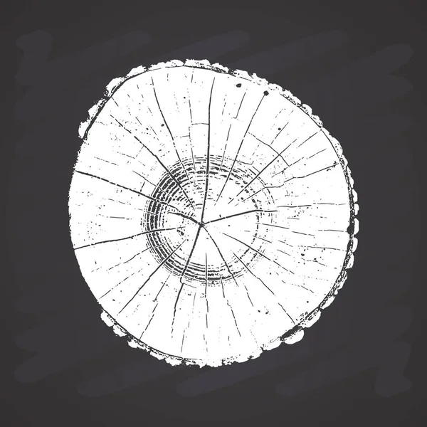 Grumes Arbres Anneaux Croissance Bois Grunge Texture Vectorielle Illustration Sur — Image vectorielle