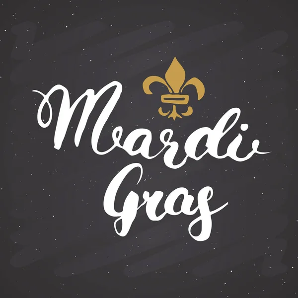 Mardi Gras Litery Kaligraficzne Projektowanie Kartki Okolicznościowej Litery Kaligraficzne Powitanie — Wektor stockowy