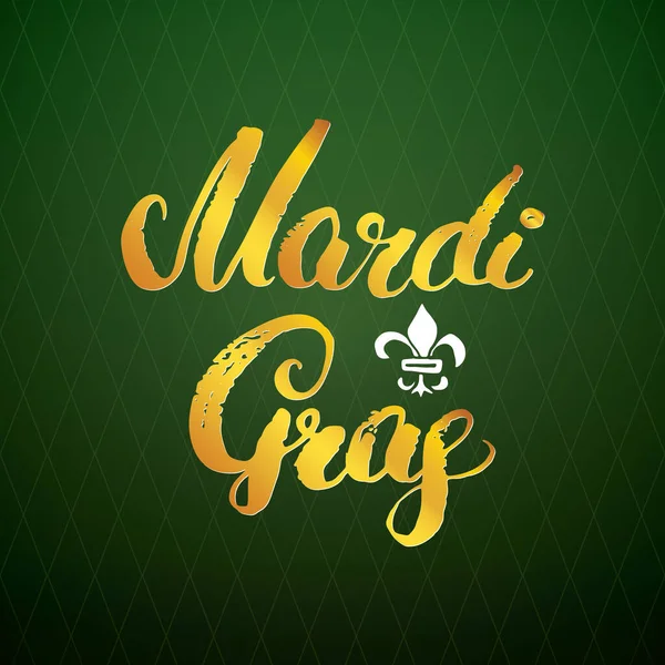 Mardi Gras Cartas Caligráficas Design Cartões Tipográficos Caligrafia Lettering Holiday —  Vetores de Stock