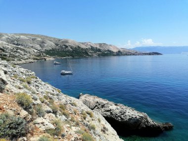 Deniz mavisi, Krk adası, Kvarner, Hırvatistan!