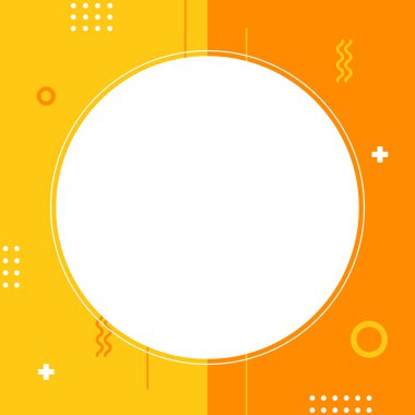 Renkli dinamik memphis tarzı kare boyutunda. Soyut yaratıcı arka plan. Reklam için şablon ya da metin için kopya alanı ile pankart. Modern grafik tasarım illüstrasyonu.