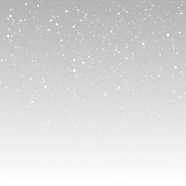 Simple snowfall background. Winter decoration for Christmas-related event celebration. Snow falling element for banner, card, or backdrop design. Vector graphic illustration.