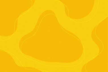 İzler, afişler, posterler, broşürler, broşürler veya reklamlar için soyut, parlak sarı sıvı arka plan. Sunum için dinamik dalga arkaplanı. Asgari grafik tasarım. Düz biçim vektör illüstrasyonu.