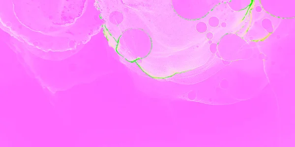 Schema pastello. Primo piano Swirl. Rosa Verde Rosa Verde Pastello Pattern. Texture contemporanea. Immagine spaziale. Composizione dell'inchiostro dell'alcool. Carta da parati marina. Elemento. — Foto Stock