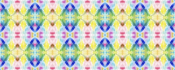 Καλοκαιρινό μοτίβο. Φυλή Backdrop. Πολύχρωμη φυσική εθνοτική εικονογράφηση. Εκτύπωση κόκκινων, πράσινων, μπλε και ροζ υφασμάτων. Καλοκαίρι ουράνιο τόξο και ναυτικό μοτίβο. — Φωτογραφία Αρχείου