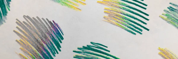 아이 스크래블. 앰버, 그린 마커 스트로크. 추상적 개념이다. 화려 한 색상 의 Brush Artwork. 무지개 — 스톡 사진
