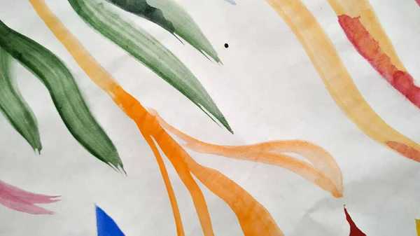 Εθνικό πρότυπο. Ίντιαν Μπάκντροπ. Rainbow Handdrawn Decor με Floral στοιχείο. Λευκό και κίτρινο Grunge Διάταξη. Πολύχρωμο εθνοτικό πρότυπο. Αφηρημένη γεωμετρική απεικόνιση. — Φωτογραφία Αρχείου