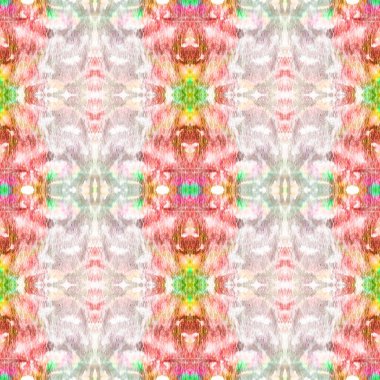 Arap deseni. Pembe ve Yeşil Kusursuz Doku. Kusursuz Kravat Boyası Çizimi. Ikat Rusya Motifi. Soyut Batik Yazıcısı. Etnik Arap Geometrik Deseni.