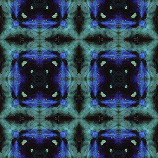 Boho Fabric. Abstraktní Batikův motiv. Opakuji Tie Barnament. Etnický perský tisk. Dark Neon Seamless Texture. Ikat Tribal Boho Fabric Vzor. — Stock fotografie