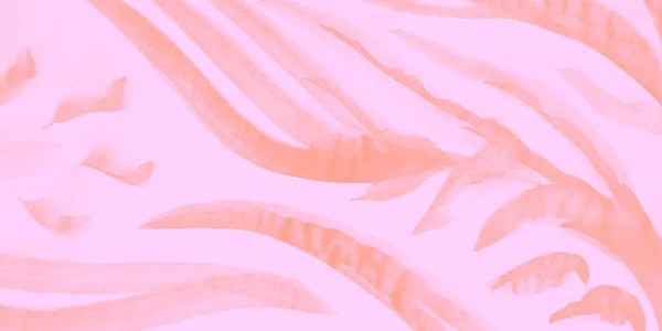 Cartaz mínimo. Tinta Rosa e Rosa Coral Natureza. Abstract Modelo desenhado à mão. Cerise Minimal Poster. Composição de tinta. Fuchsia Botanical Layout com listra ondulada. — Fotografia de Stock