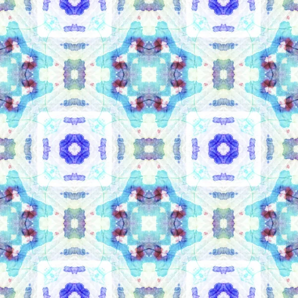 Geometrische Teppichmuster. Abstraktes Batik-Motiv. Blau, Weiß, Indigo, Denim Seamless Texture. Wiederholen Sie Tie Dye Ornament. Ikat Mexican Design. Ethnische geometrische Teppiche Muster. — Stockfoto