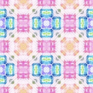 Aztek halıları. Kusursuz kravat boyası süsü. Ikat Endonezya Tasarımı. Mavi, Beyaz, İndigo, Denim Kusursuz Doku. Soyut Shibori Yazıcı. Kabile Aztek Halı Kalıbı.