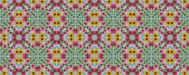 Boho suluboya deseni. Soyut Shibori Tasarımı. Kusursuz Kravat Boyası Çizimi. Japon tasarımı. Mavi, İndigo, Sarı, Kırmızı Kusursuz Doku. El Çizimi Boho Suluboya Deseni.