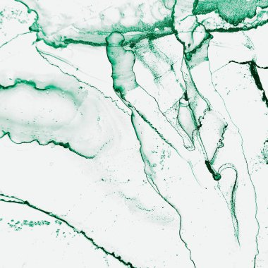 Sıvı Resim. Alkol Mürekkebi. Lüks davetiye. Yeşil, Beyaz Sıvı Resim. Kova Girdabı. Uzay Görüntüsü. Yeşil, Beyaz Çok Katmanlı Sancak.