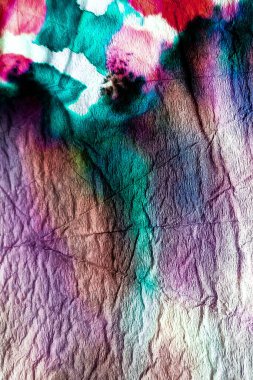 Soyut Tasarım Boyama. Trandy Shibori. Boyayı bağla.