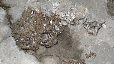 Çatlak Yol Arkaplanı. Yatay Özet 