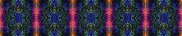Aquarell-Wiederholdruck. Neon fluoreszierender Textildruck. Rainbow Natural Ethnic Illustration. Traditioneller Hintergrund. Aquarell Krawatte gefärbt Wiederholungsdruck. — Stockfoto
