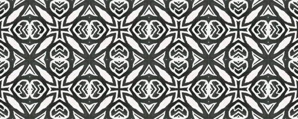 Modello tribale di Boho. Cravatta senza cuciture Tye Rapport. Ikat Persian Design. Abstract Shibori Design. Texture monocromatica in bianco e nero. Modello etnico tribale Boho. — Foto Stock