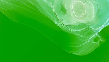 Şeffaf Sancak. Mermer Resim. Grafik arkaplan. Çevre Yeşil Şeffaf Sancak. Alkol Mürekkebi Bayrağı. Duman Şekli. Çağdaş Şablon. Çevre Yeşil Efekti.