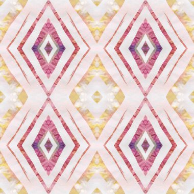 Boho suluboya deseni. Pastel Brown, Pembe Mavili, Kusursuz Doku. Soyut Etnik Yazdırma. Kravat boyası süsünü tekrar et. Etnik Endonezya Motifi. El Çizimi Boho Suluboya Deseni.