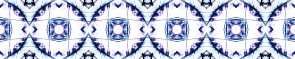 Boho stof. Abstract Shibori Motief. Blauwe en witte naadloze textuur. Herhaal Tie Dye Ornament. Ikat Islamitische Print. Etnische Tribal Boho stof patroon. — Stockfoto