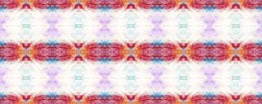 Gökkuşağı Yaz Kalıbı. Renkli Doğal Etnik Resimler. Kabile Arkaplanı. Pastel Violet, Mavi ve Beyaz Tekstil Baskısı. Gökkuşağı Yazı ve Donanma Şablonu. 