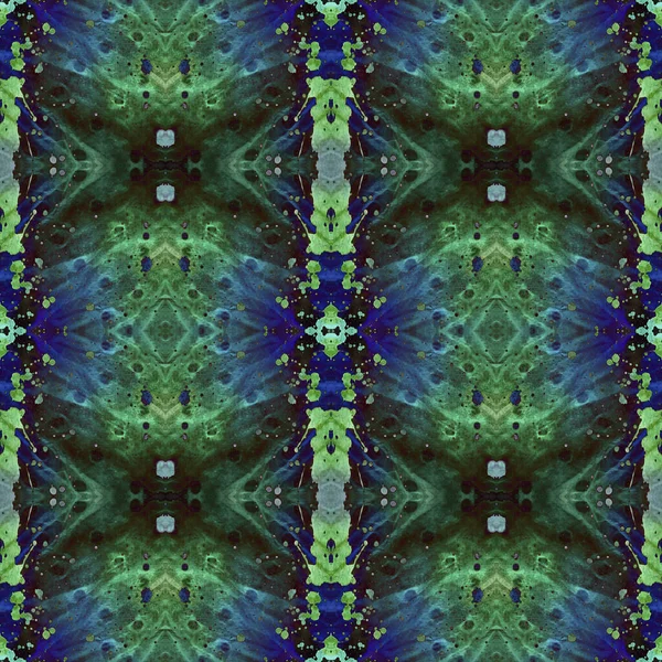 Batik Silk illusztráció. Szivárvány Természetes Etnikai Illusztráció. Törzsi háttér. Neon textil nyomat. Akvarell Batik selyem illusztráció. — Stock Fotó