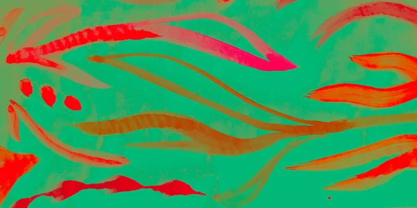 Texture creativa. Stampa di disegni in ambra e rosa. Modello floreale. Vernice elegante gialla con tratto ondulato. Texture creativa arancione. Astratto ornamento naturale. — Foto Stock