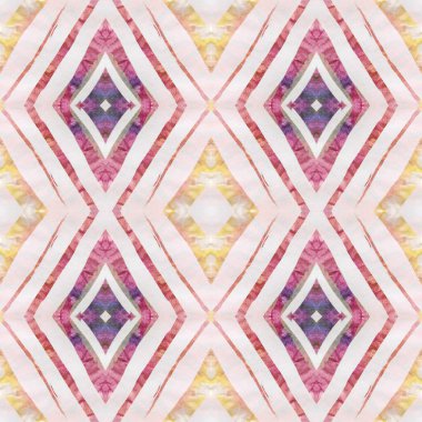 Aztek halıları. Soyut Shibori Tasarımı. Kusursuz Kravat Boyası Çizimi. Etnik Türk Motifi. Pastel Brown, Pembe Mavili, Kusursuz Doku. Kabile Aztek Halı Kalıbı.