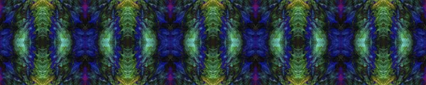 Batikpinsel vorhanden. Neon fluoreszierender Textildruck. Stammeskulisse. Rainbow Natural Ethnic Illustration. Shibori oder Batik Pinsel Stil. — Stockfoto