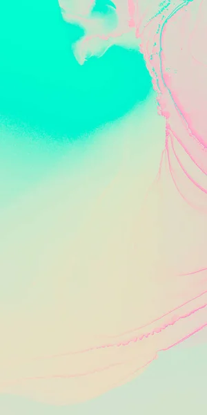 Handmade Design. Alcohol Ink Template. Contemporary Shape. Mint Pink Handmade Design. Aquarelle Image. Art Texture. Pastel Pattern. Mint Pink Paint. — Stock Photo, Image