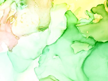 Renkli Sancak. Çağdaş Renkli Tasarım. Moda Zümrüt Sanat. Yeşil Renkli Sancak. Mermer Yapraklı Su Sıçratma. Sıçrayan Kırmızı Resimler.