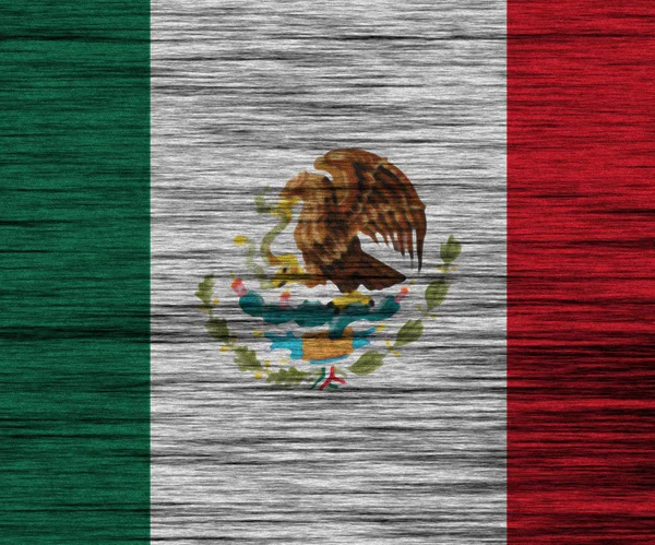Bandera México Textura Madera Fondo —  Fotos de Stock