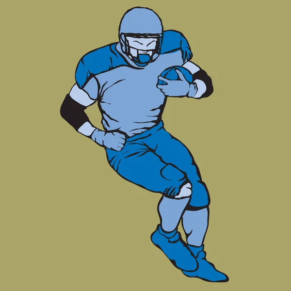 Ilustração vetorial do jogador de futebol americano feito do zero — Vetor de Stock