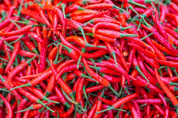 Full frame photo of red chilies pepper for sale in the market. Concept of foods and vegetables healthy