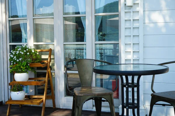 Ambiente Agradable Cafeterías Verano Parques Orilla Del Lago Montaña Abrau —  Fotos de Stock