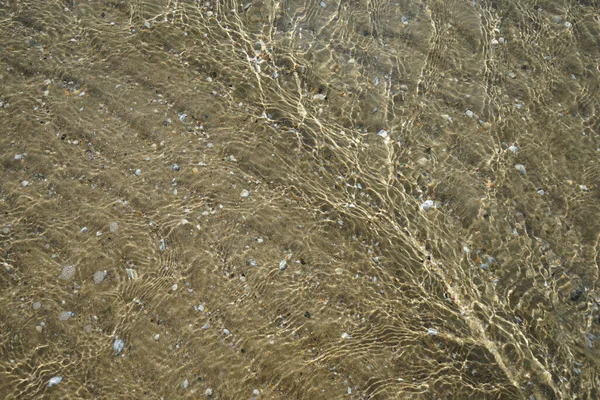 Propre Eau Mer Transparente Avec Petites Ondulations Éblouissement Soleil Brillant — Photo